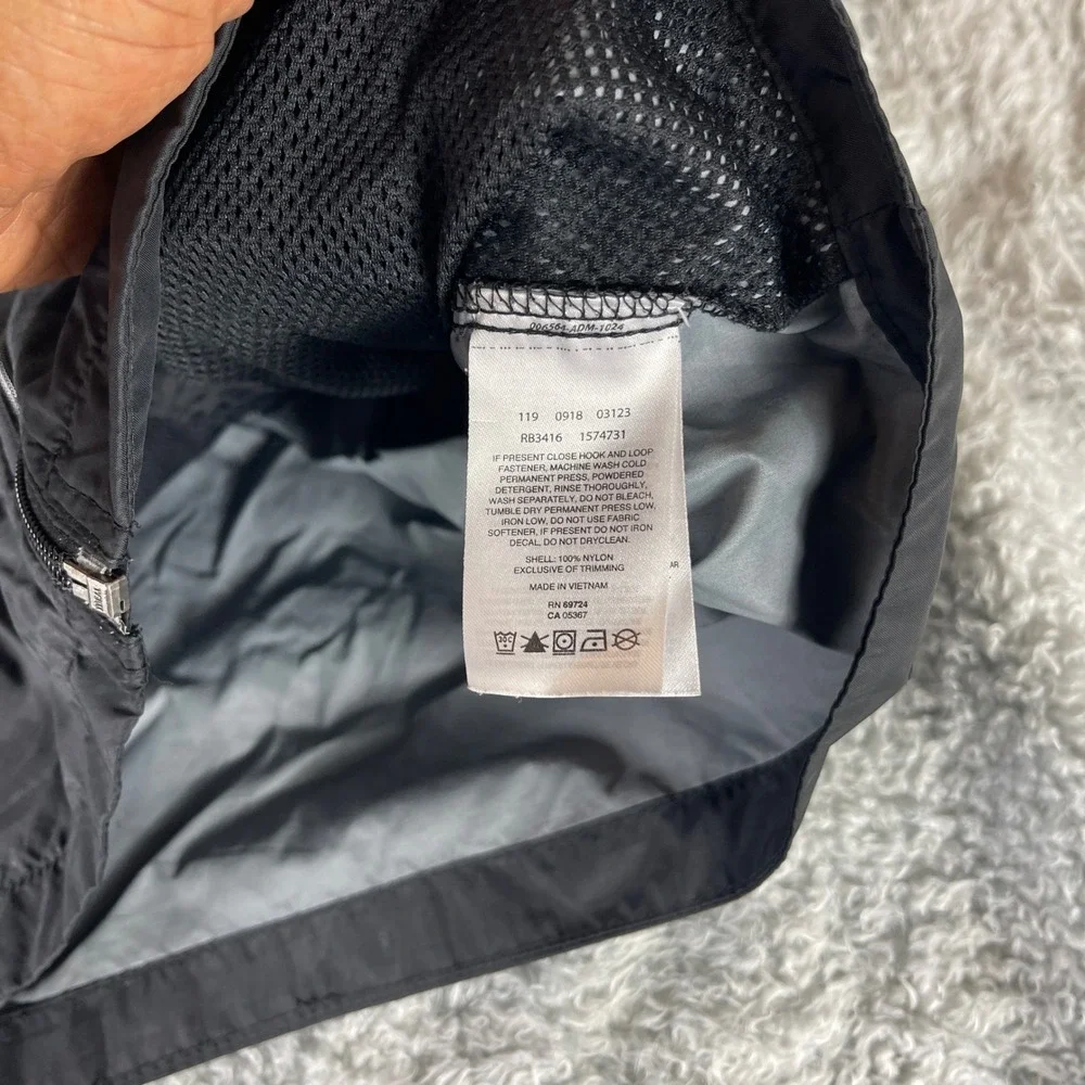 Columbia Boys XL 18/20 Black Hooded Windbreaker Jacket Full Zip Lightweight